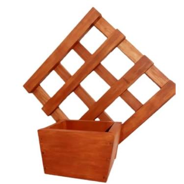 Imagem de Floreira Jardim vertical suporte de madeira pinus com verniz floreira para plantas para Plantas e Flores (2 unidades)