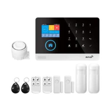 Imagem de Sistema De Alarme Sem Fio WiFi GSM 4G MULO Segurança Residencial Contr