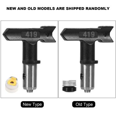 Imagem de Generic Bocal Mal Ventilado Reversível da Ponta da Pistola de Pintura Atomização Alta para a Pintura Interior e Exterior do Látex, Preto (419)