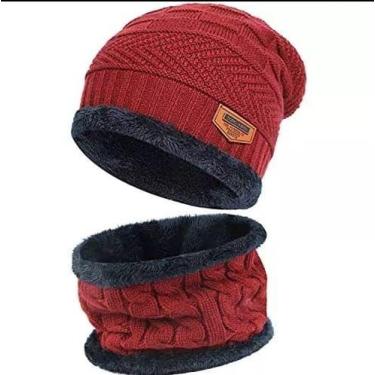 Imagem de 1 Kit Touca De Frio Gorro Forrada E Com Cachecol Gola De Lã - Sports, 