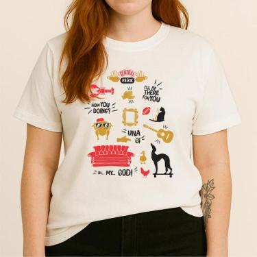 Imagem de Camiseta FRIENDS Tradicional, PP, Branco