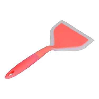 Imagem de Generic Espátula Larga de Silicone para Fritar, Ferramenta Ergonômica de Cozinha para Crepes de Carne de 10 Polegadas, pá de Cozinha Não Tóxica, Fácil Combinação para Sua (Cabeça de pá laranja)