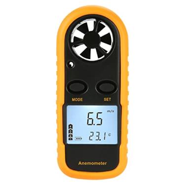 Imagem de KIMISS Termômetro Anemômetro Digital Com Display LCD – Medidor Portátil de Velocidade e Temperatura do – Mede a Velocidade do Em M/s, Km/h, Pés/min, Nós, Mph – Design Compacto e Portátil