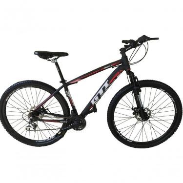 Imagem de Bicicleta Aro 29 Gti Roma Alumínio 21v Freio A Disco Hidráulico Garfo Com Suspensão - Preto-vermelho Tam.19