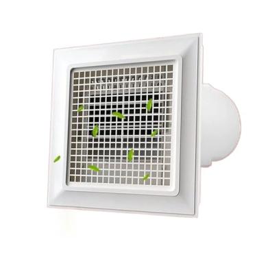 Imagem de Fã exausto Fã de ventilação do teto do banheiro, 30 × 3 0cm Ventilador de refrigerador de sopro direto quadriculado, amplo ventilador de exaustão silencioso de volume de ar com painel de grade grande