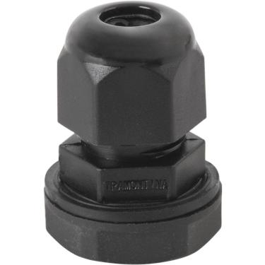 Imagem de Conector Prensa-cabo 1-4 Polegada Tramontina Preto Com Bucha