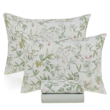 Imagem de Jogo De Cama Lençol Casal 100% Algodão 4 Peças Naila 160 Fios Karsten