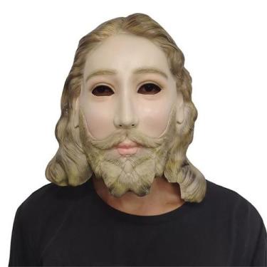 Imagem de Máscara Cosplay Jesus Latex Halloween Carnaval Páscoa 300g - yiweisai
