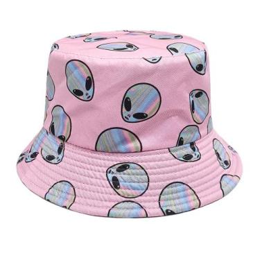 Imagem de Bucket Hat Aliens Anime Unissex Casual Beach Sun 58-60 cm - Yiweisai