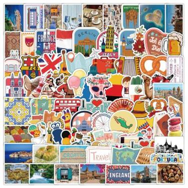 Imagem de Adesivos World Famous Scenic Spots, vinil à prova d'água, 100 unidades