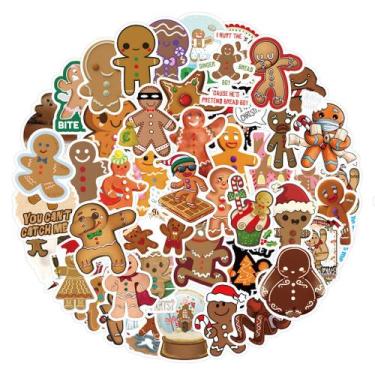 Imagem de Pacote de adesivos Christmas Gingerbread Man Anime 60 unidades - Yiwei