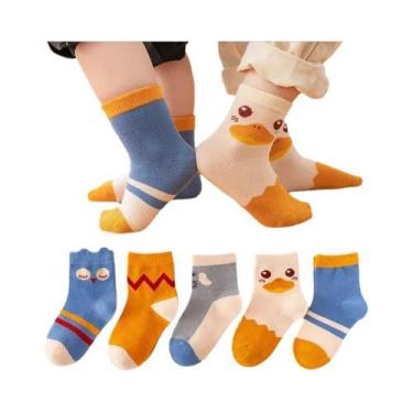Imagem de Meias De Algodão Para Crianças, 5 Pares, Recém-nascidos, Meninos, Meni