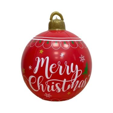 Imagem de Bola Inflável Gigante De Natal De 60cm Para Decoração De Jardim, Balão