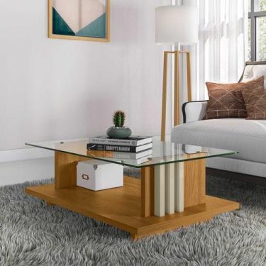 Imagem de Mesa de Centro de Vidro 90cm Linha Frizz Madetec - Madetec Mveis, Cuma