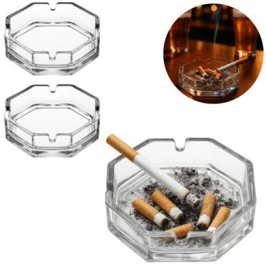 Imagem de 2 Cinzeiros de Vidro P/ Mesa de Bar e Utilidades Domésticas - Freecom