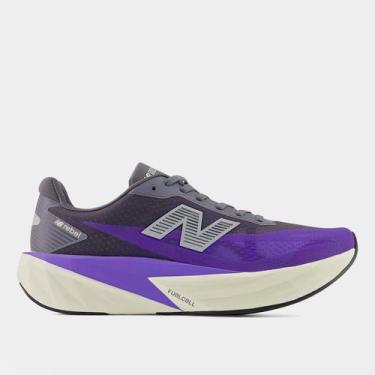 Imagem de Tênis New Balance Fuelcell Rebel V5 Masculino, Roxo, Cinza, 40