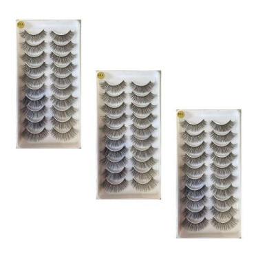 Imagem de Cilios Postiços 30 Pares Efeito Natural Volume Medio  - Divertida Make
