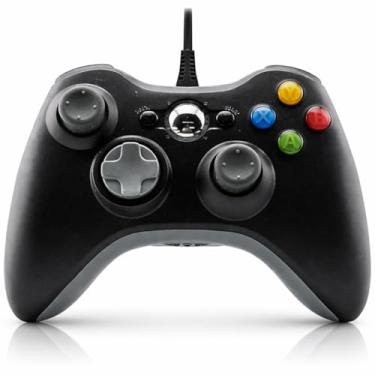 Imagem de Controle Com Fio Compatível com Xbox 360 Sem Delay com Vibração Versão Atualizada USB para PC, Notbook Windows Alta Sensibilidade - Plug and Play, Resposta Ultra Rápida
