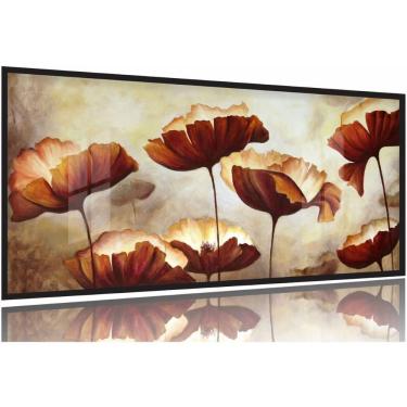 Imagem de Quadro Decorativo Papoulas Design Color 130x60 Moldura Preta 2x2