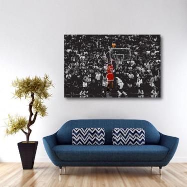 Imagem de Quadro Michael Jordan Basquete Sexta Tela em Tecido