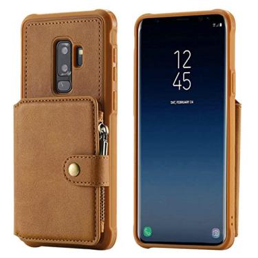 Imagem de Carteira para Samsung Galaxy S21 S20 FE 5G Case S10 S9 S8 Note 20 Ultra S 21 9 Note 10 Plus Capa de telefone de couro, ruivo, para S20 Ultra