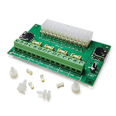 Imagem de Placa de alimentação PSU Breakout ATX Fonte de alimentação DC 12 V 5 V 3,3 V Adaptador de mesa para USB A Conector de Hub Fonte de energia do computador Multi Port Saída DIY Parent Child Kit eletrônico com fusível de alta corrente