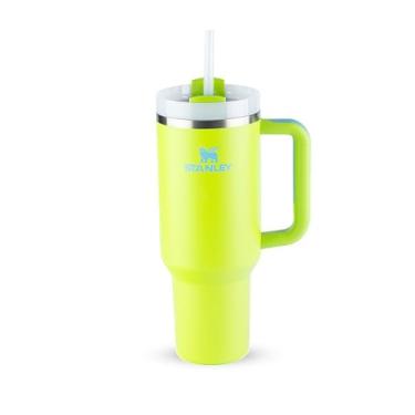 Imagem de Stanley - Quencher H2.0 FlowState 1,18L - Copo de aço inoxidável com isolamento a vácuo, tampa e canudo, para água, chá gelado, café, smoothies e muito mais, Bright Lime