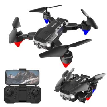 Imagem de Drones DLI Para Crianças de 8 a 12 anos, Drone Dobrável, Câmera única 1080p, Drone FPV Para iniciantes, Controle de Gestos, Prevenção de Obstáculos,Modo sem Cabeça, Quadricóptero Com Controle Remoto Wi-Fi, Presente Escolar (Preto)