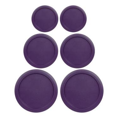 Imagem de Tampas de reposição para recipientes Pyrex de 2/4/7 xícaras (roxas) (6