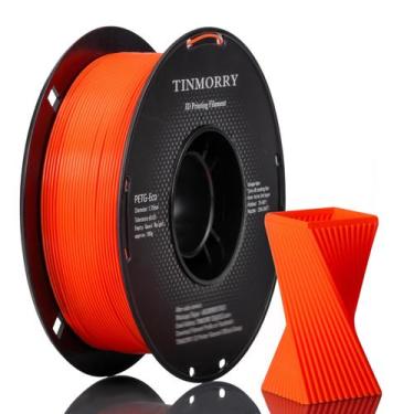 Imagem de Filamento de impressora 3D TINMORRY PETG 1,75 mm 1 kg Bobina laranja