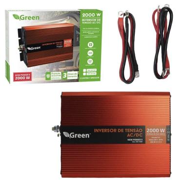 Imagem de Inversor De Tensão Carro 12V 2000W 2Kva Com Usb 5V 2.1A 220V