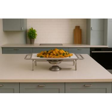 Imagem de Rechaud Retangular Chapa Alumínio 38 x 24cm Ravinox