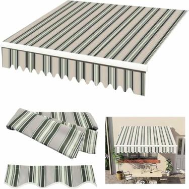 Imagem de Cobertura de toldo retrátil para toldo de pátio, substituições manuais de tecido de toldo retrátil, para janela e porta, loja, restaurante, café-