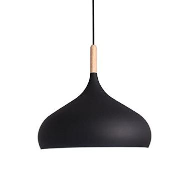 Imagem de CHENKUI Luzes pendentes americanas de lustre de madeira de cor nórdica macaron Lighting candeeiro suspenso industrial simples Shade País personalidade criativa iluminação E27 base para quarto