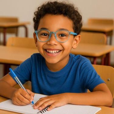 Imagem de Armação óculos grau infantil-criança flexível - gyro, Azul