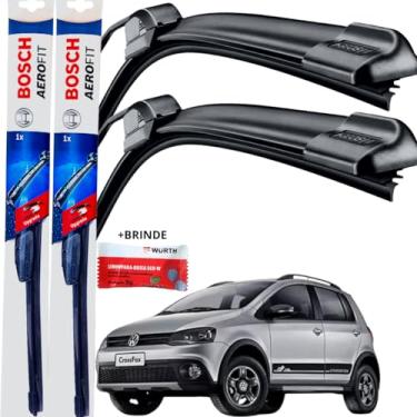 Imagem de Par Palheta Limpador Parabrisa Dianteiro Silicone Bosch Paleta Cross Fox 2010 á→2012