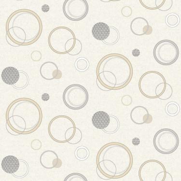 Imagem de Papel De Parede Fiesta Modern Geométrico Círculos Creme 543342 Fiesta Modern 543342