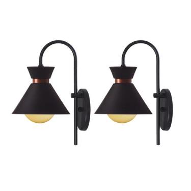 Imagem de Kit 2 Arandelas Dubai Jota Interno Alumínio Decorações - Ideallume, Pr