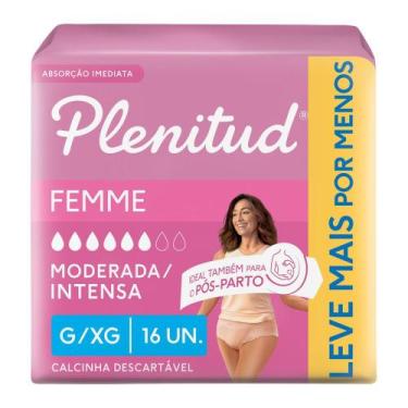 Imagem de Roupa Íntima Descartável Plenitud Femme G/XG 16 Unidades