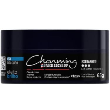 Imagem de Pomada Cera Charming Barbershop 65g Extra Forte Efeito Brilho Reduz Vo