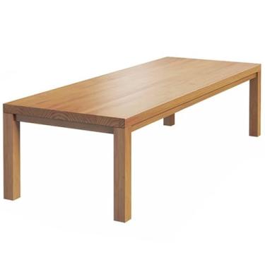 Imagem de Mesa de jantar simples de madeira maciça para casa, sala de estar, mesa de centro, mesa de escritório, estação de trabalho, sala de estudo, material grosso, segurança e proteção ambiental, várias