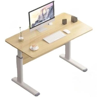 Imagem de URGDWEKJY Mesa de computador leve de luxo e alta aparência de madeira de cerejeira cor de madeira de bordo mesa de estudo de estudante mesa de computador escritório mesa de computador