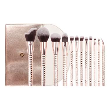Imagem de Makeup Brush Set 12Pcs with Bag, Makeup Set for Premium Synthetic Kabuki Brush Powder Foundation Contour Blush Concealer Eye Shadow Blending Liner Eyebrow Lip, Rose Golden