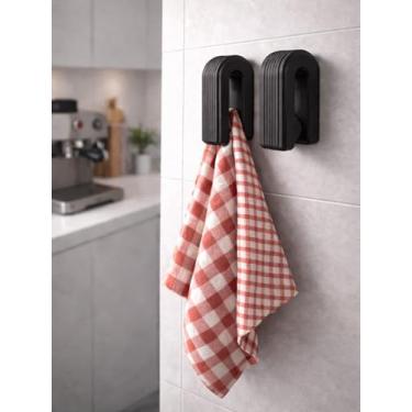 Imagem de Suporte de Toalhas Adesivo P | Toalheiro Porta Guarda-Napo para Cozinha e Banheiro, Fixação sem Furo, Design Moderno- SHACK