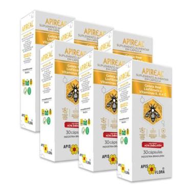 Imagem de APIREAL Geleia Real Liofilizada com Vitaminas E, A e C 30 Cápsulas Api