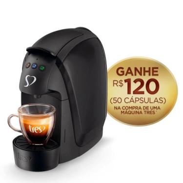 Imagem de Cafeteira Espresso Luna Preta Automática - TRES 3 Corações, 110V