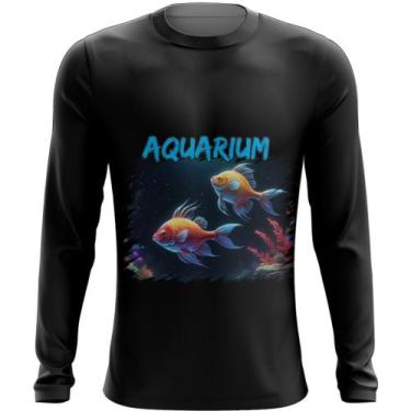 Imagem de Camiseta Manga Longa Peixes no Aquário Translúcido Fish 1 - Kasubeck S