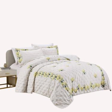 Imagem de Cobre Leito Queen Delicatto Micropercal 300 Fios 100% Poliéster - Orq_Ama