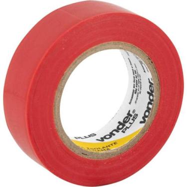 Imagem de Fita Isolante Antichama Vonder Plus Vermelha 19 Mm X 10 M 750 V Para F