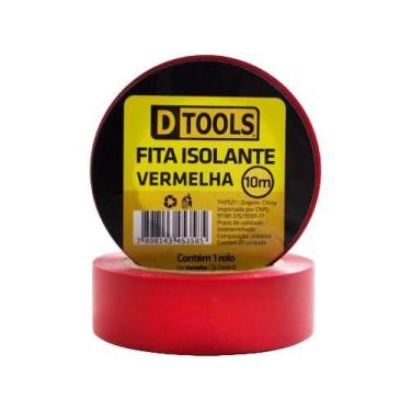 Imagem de Fita Isolante Vermelha 10 Metros - Dtools